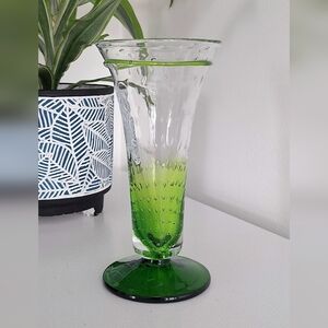 Bubble-shaped hand-blown glass vase